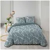 Image de Parure de lit 3 pièces morgane 260x240cm bleu Douceur d'Intérieur
