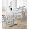 Image de Nappe PVC FEUILLE BLANC TRANSPARENT ronde 140 cm