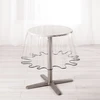 Image de Nappe Ronde Cristal "garden" 180cm Transparent & Gris