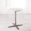 Image de Nappe Ronde Cristal "garden" 180cm Transparent & Blanc
