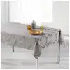 Image de Nappe Rectangulaire "rose Des Vents" 140x300cm Gris