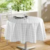 Image de Nappe ronde en PVC à imprimés géométriques Gris clair 160 cm