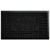 Image de Tapis D'entrée "feuilles" 45x75cm Noir