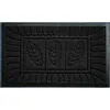 Image de Tapis dentrée 45x75cm feuilles noir