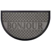 Image de Tapis D'entrée Demi-lune "bonjour" 45x75 Cm Gris