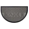 Image de Tapis dEntrée Demi-Lune Bonjour 45x75 cm Gris