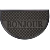Image de Tapis D'entrée Demi-lune "bonjour" 45x75 Cm Noir