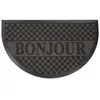 Image de Tapis dEntrée Demi-Lune Bonjour 45x75 cm Noir
