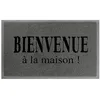Image de Tapis dentrée rectangle - 40 x 75 cm - Maison - Gris/Noir