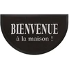 Image de Tapis D'entrée Demi-lune "maison" 45x75cm Noir & Gris