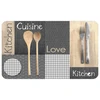 Image de Tapis De Cuisine Mousse "cantine" 45x75cm Gris