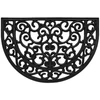 Image de Tapis D'entrée Demi-lune Baroque "odelin" 40x60cm Noir