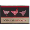 Image de Tapis Déco Rectangle "campagne" 50x80cm Rouge