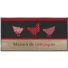 Image de Tapis de cuisine - HOME MAISON - Trio de poules - Multicolore - Moderne - 57 x 115 cm