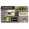Image de Tapis De Cuisine Mousse "green Bistrot" 45x75cm Multicolore