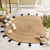 Image de Tapis Rond Déco En Jute "shira" 120cm Noir