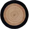 Image de Tapis Rond Déco En Jute "salem" 90cm Noir