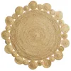 Image de Tapis Déco Rond en Jute Cordou 120cm Naturel