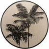 Image de Tapis Rond Imprimé "tropic Nature" 120cm Naturel