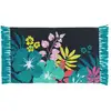 Image de Tapis Imprimé À Franges "hawaï" 50x80cm Bleu