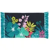 Image de Tapis Imprimé à Franges Hawaï 50x80cm Bleu