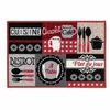 Image de Tapis De Cuisine "digital Menu" 50x80cm Rouge