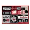 Image de Tapis de Cuisine Digital Menu 50x80cm Rouge