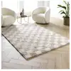 Image de Tapis rectangle shaggy damero   160 x 230 cm - 160x230cm - beige