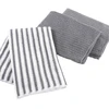 Image de Lot De 3 Torchons Microfibre "cuistot" 40x40cm Gris