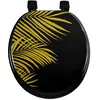 Image de Abattant wc charnieres plastique 37 x 47 cm mdf imprime orbella Noir