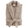 Image de Peignoir Col Châle en Coton Tendresse Taupe