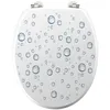 Image de Abattant de WC - DOUCEUR D INTÉRIEUR - Motif bulles - 47x37 cm - Métal - Universel