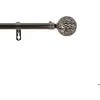 Image de Kit de tringle - HOME MAISON - Nickel mat - 120 à 210 cm - Embouts sphères sculptées