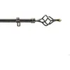 Image de Tringle extensible en kit patiné Noir 120-210 cm