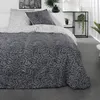 Image de Parure de lit en coton réversible - Sunshine - l 220 x L 240 - Imprimé feuillage - Noir