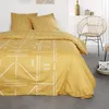 Image de Parure de lit en coton réversible - Sunshine - l 240 x L 260 cm - Imprimé ethnique - Jaune