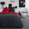 Image de Today Parure De Lit Coton 2 Personnes - 240x260 Cm - Bicolore Gris Et Rouge Alix