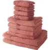 Image de TODAY Lot de 4 Serviettes Invité 30x50 cm + 4 Serviettes de Bain 50x100 cm + 2 Draps de Bain 70x130 cm 100% coton Terracotta