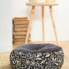 Image de Coussin À Motif Floral "indies" - Gris Fusain - D 40 Cm