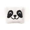 Image de Coussin Déhoussable Carré En Coton Avec Tête De Panda - Blanc/noir - 40 X 40 Cm