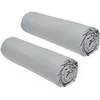 Image de Lot De 2 Draps Housses Essential - 90 X 190 Cm - 1 Personne - 100% Coton - Acier