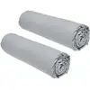 Image de Lot De 2 Draps Housses Essential - 140 X 190 Cm - 2 Personnes - 100% Coton - Acier