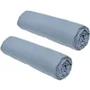 Image de Lot De 2 Draps Housses Essential - 140 X 190 Cm - 2 Personnes - 100% Coton - Denim