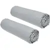 Image de Lot De 2 Draps Housses Essential - 160 X 200 Cm - 2 Personnse 100% Coton - Acier
