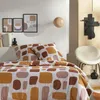 Image de Parure de lit - TODAY - RETRO MOOD - Orange - 240x220 cm - 100% Coton