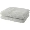 Image de Lot De 2 Serviettes De Toilette 50x90 Cm 100% Coton - Craie