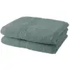 Image de Lot De 2 Serviettes De Toilette 50x90 Cm 100% Coton - Celadon