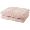 Image de Lot De 2 Serviettes De Toilette 50x90 Cm 100% Coton - Rose Des Sables