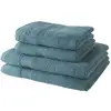 Image de 2 Serviettes De Bain 50x90 + 2 Draps De Bain 70x130 Cm 100% Coton - Paon