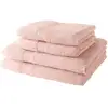 Image de Lot de 2 serviettes de toilettes et 2 draps de bain coton uni essential